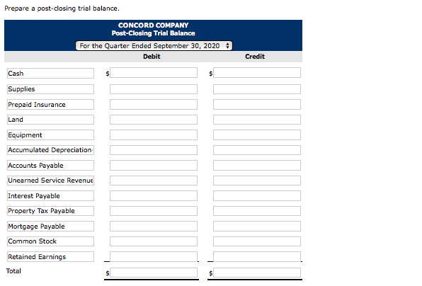 Solved Problem 3 12 Concord Company Has A Fiscal Year End Chegg Com