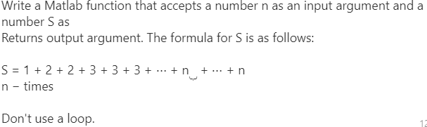 Solved Write a Matlab function that accepts a number n as an | Chegg.com