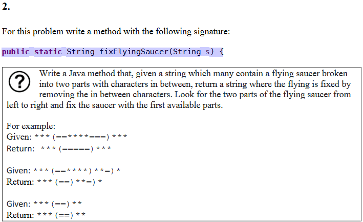 Solved For this problem write a method with the following | Chegg.com
