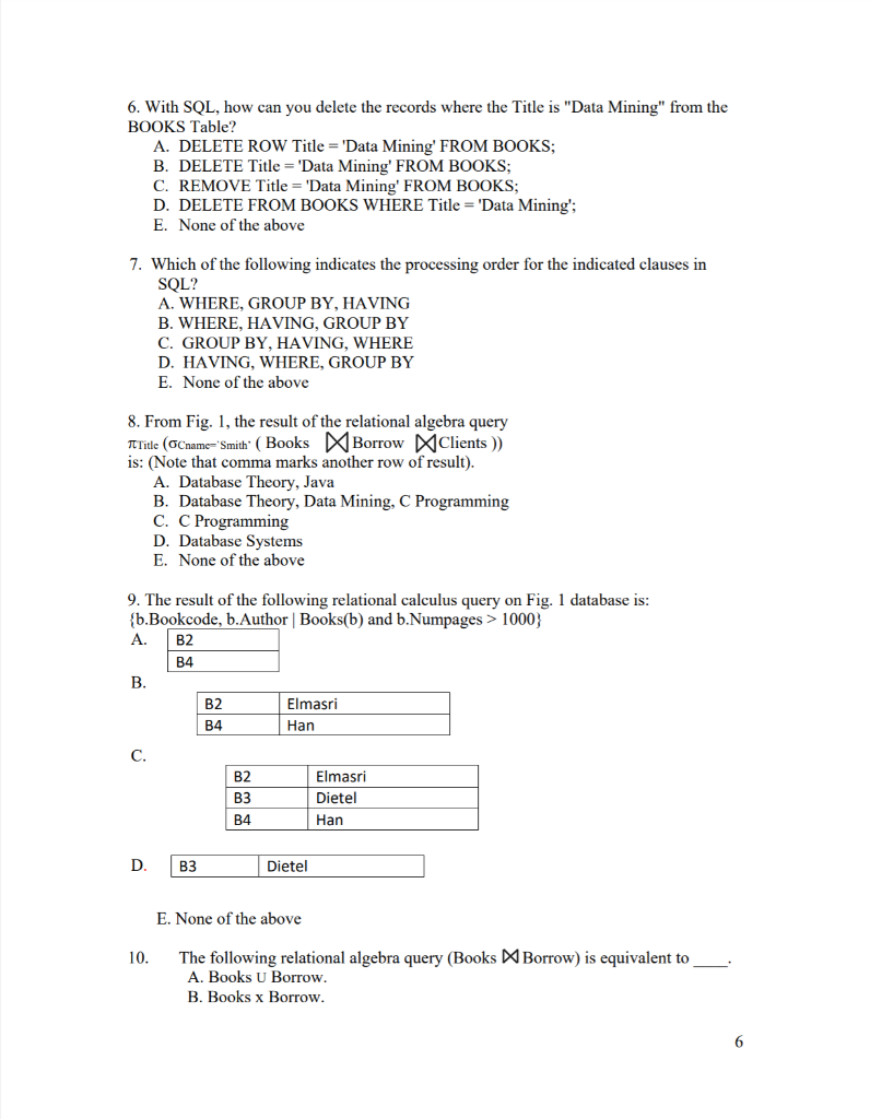 Solved Section A 30 marks for 15 Multiple Choice Questions. | Chegg.com