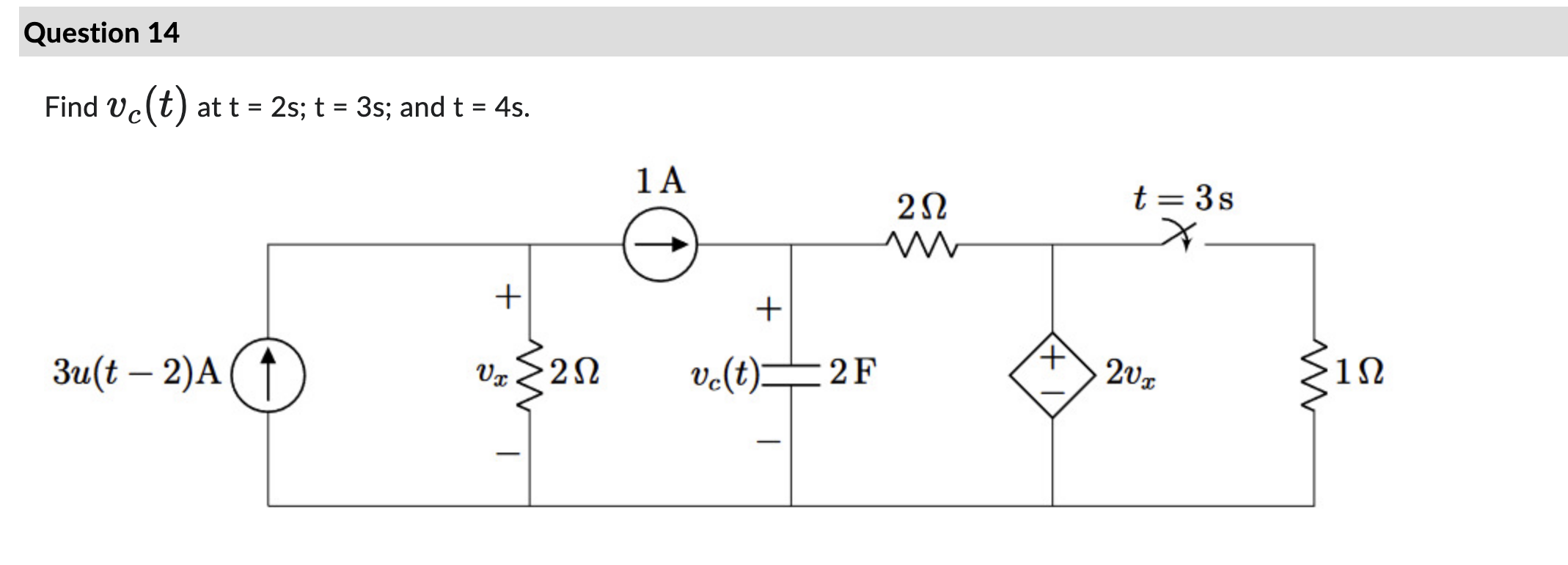 Solved The current source in the circuit below has been off | Chegg.com