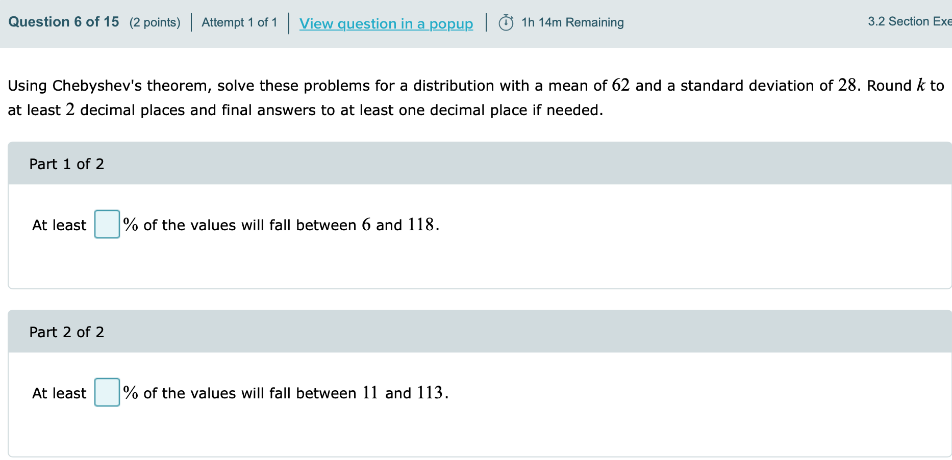 Solved Question 6 of 15 (2 points) | Attempt 1 of 1 | View | Chegg.com