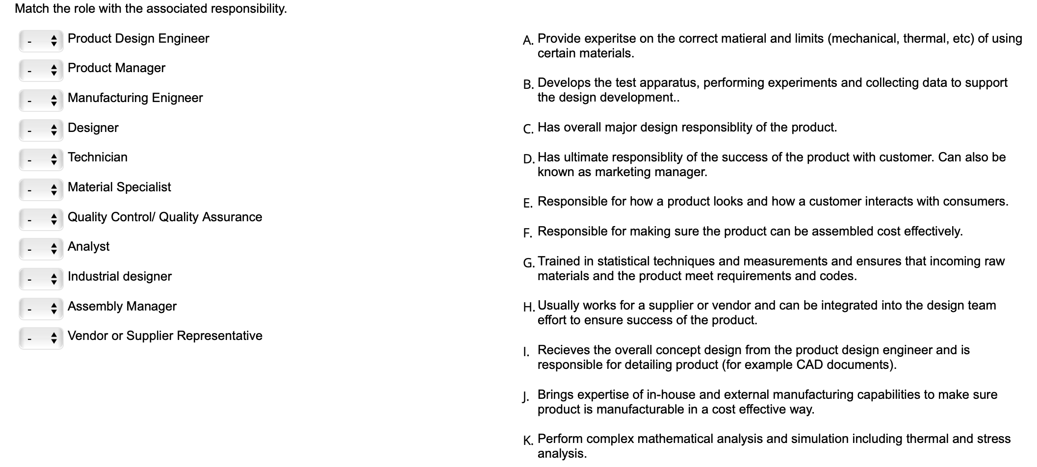 A. Provide experitse on the correct matieral and