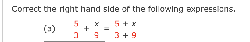 right hand side assignment