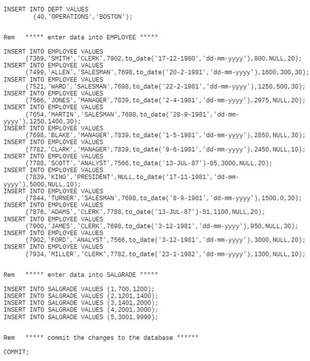 Solved 1. Download the populate.sql script from Angel to | Chegg.com