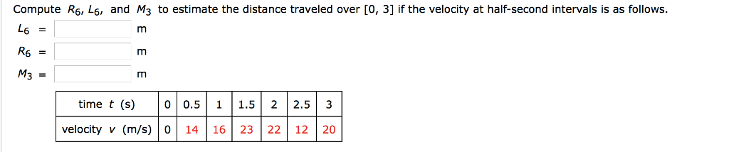 Distance R M3 Solved Compute R6, L6, and M3 to estimate the distance | Chegg.com