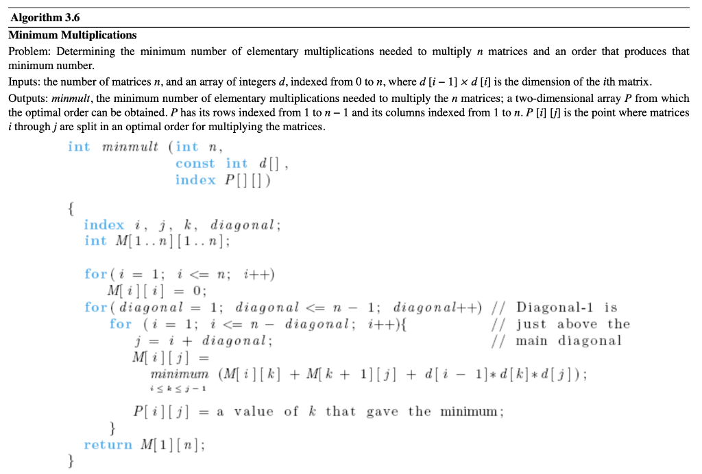 Solved Implement the Minimum Multiplications algorithm | Chegg.com