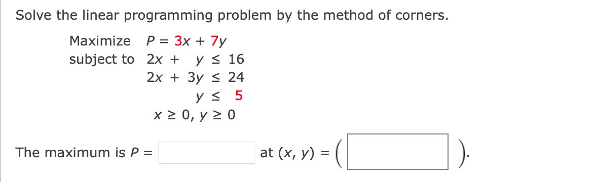 Solved Solve the linear programming problem by the method of | Chegg.com