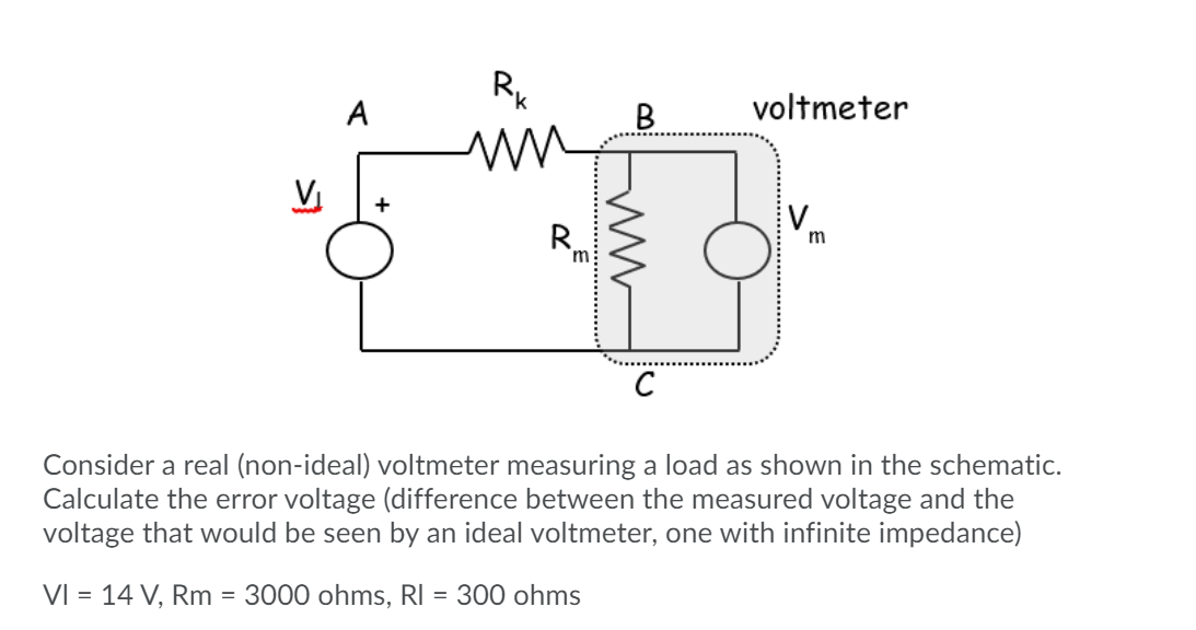 Solved Rk A B voltmeter w V + R { m с Consider a real
