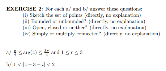 Solved EXERCISE 2: For Each A/ And B/ Answer These | Chegg.com