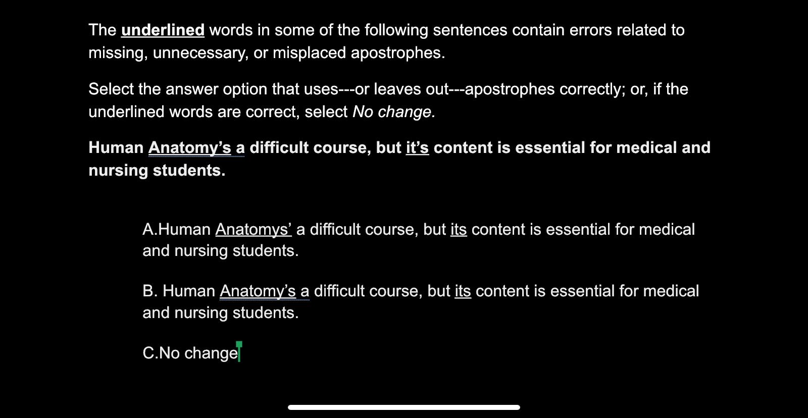 solved-the-underlined-words-in-some-of-the-following-chegg