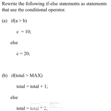 Solved Rewrite the following if-else statements as | Chegg.com