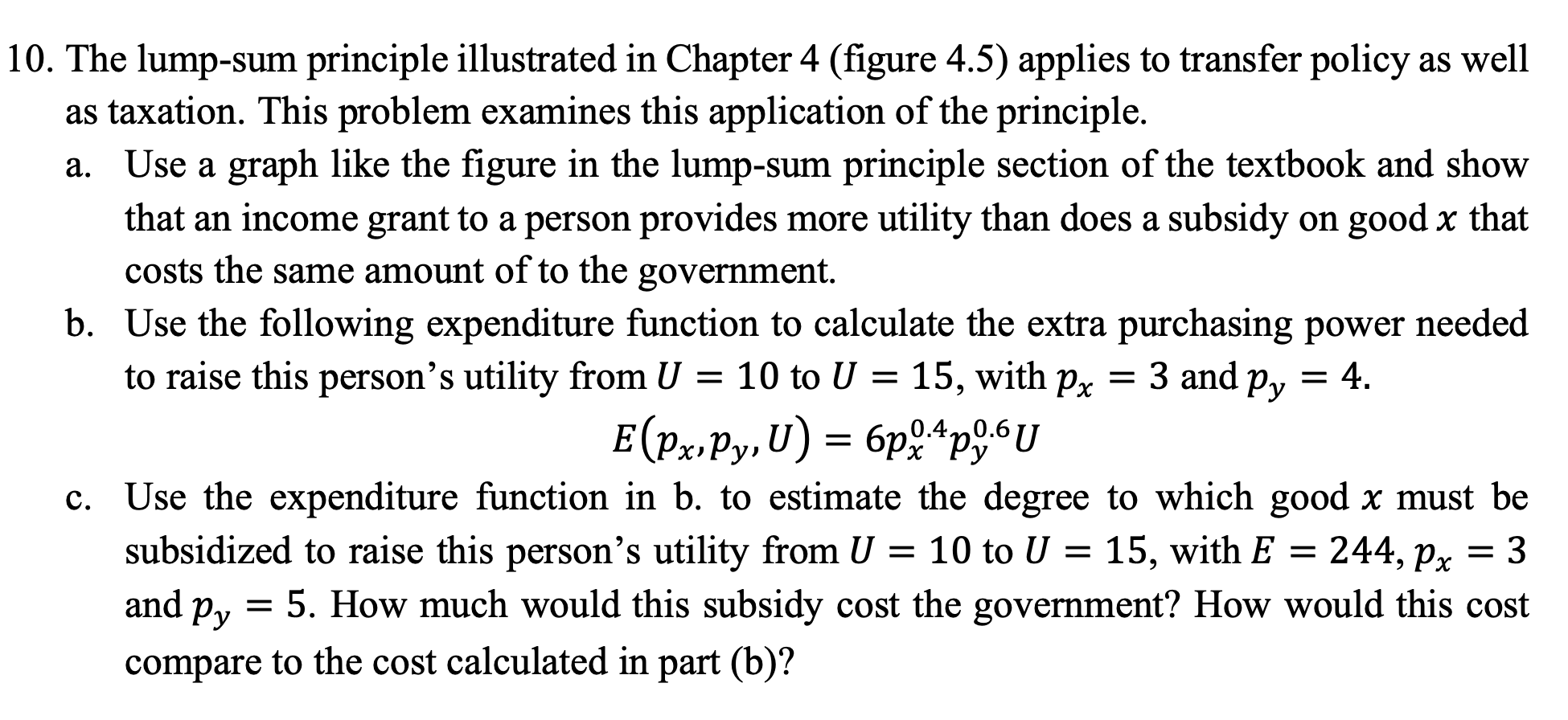 Solved FIGURE 4.5 The Lump Sum Principle Of Taxation A Tax | Chegg.com