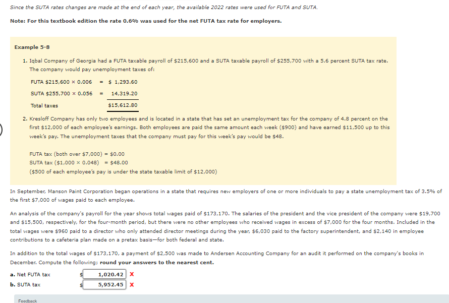 Since the SUTA rates changes are made at the end of