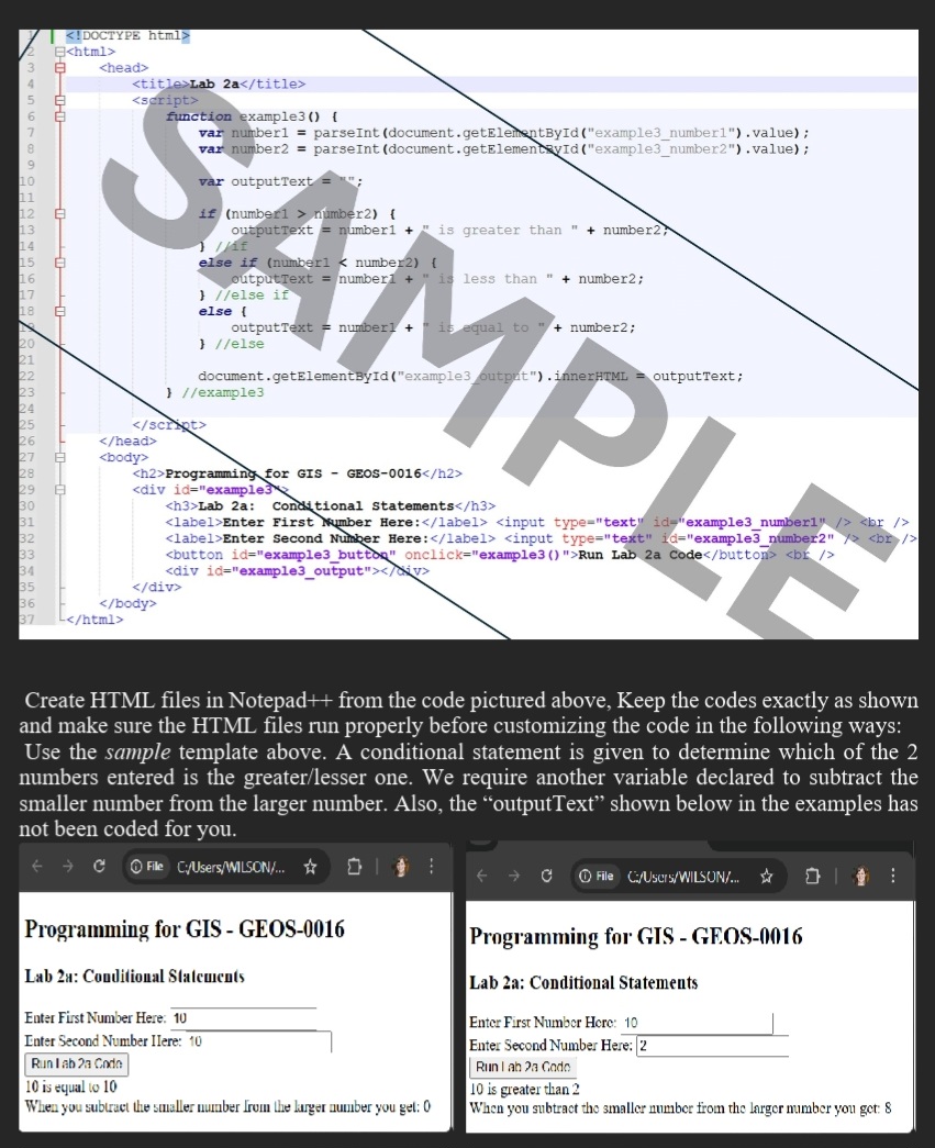 Solved Create HTML files in Notepad++ ﻿from the code | Chegg.com