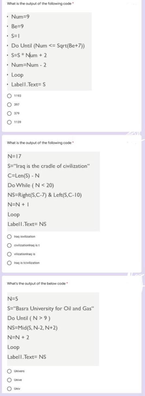 Solved What is the output of the following code • Num=9 • | Chegg.com