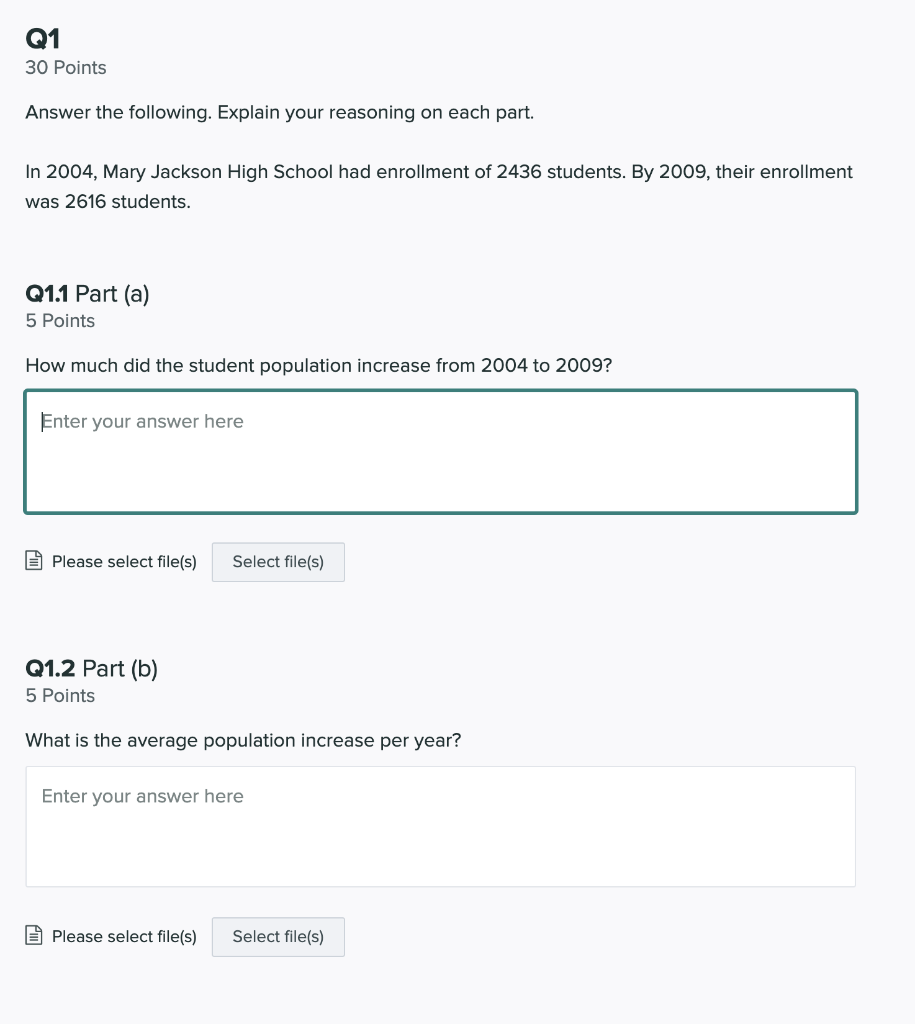 Solved Q1 30 Points Answer the following. Explain your | Chegg.com