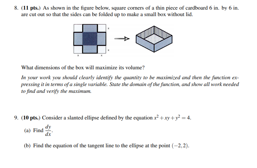 Solved 8. (11 pts.) As shown in the figure below, square | Chegg.com