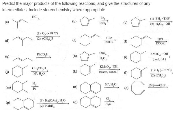 Solved Predict the major products of the following | Chegg.com