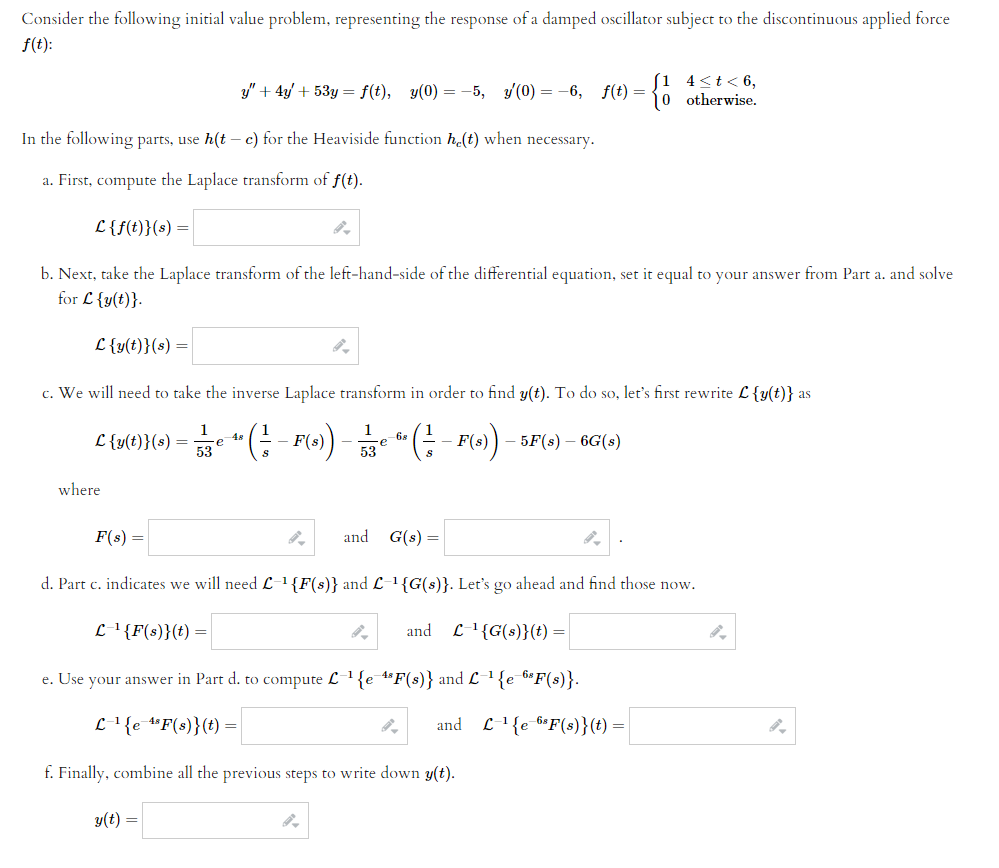 Solved Consider the following initial value problem, | Chegg.com