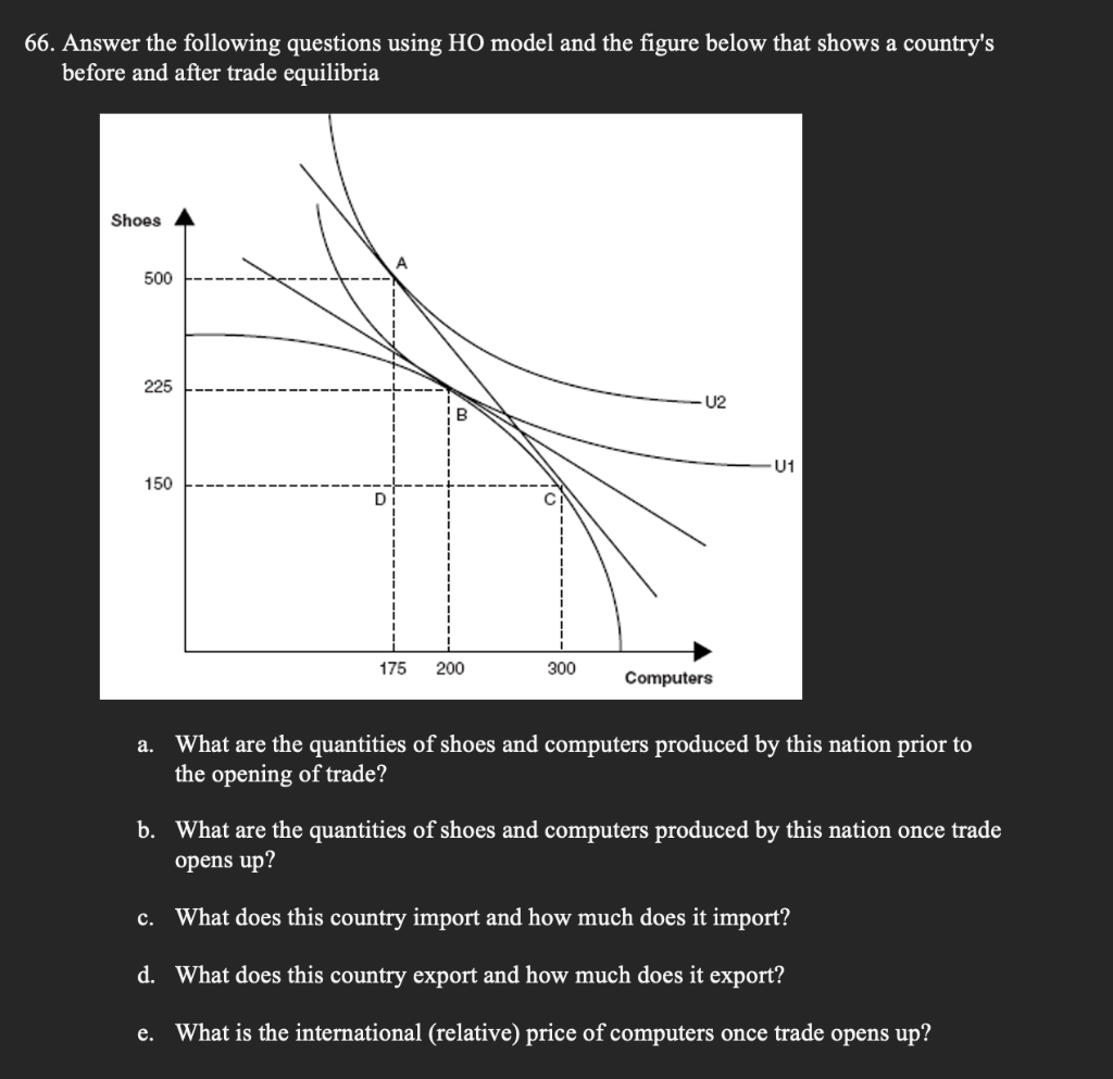 Solved 66. Answer the following questions using HO model and | Chegg.com