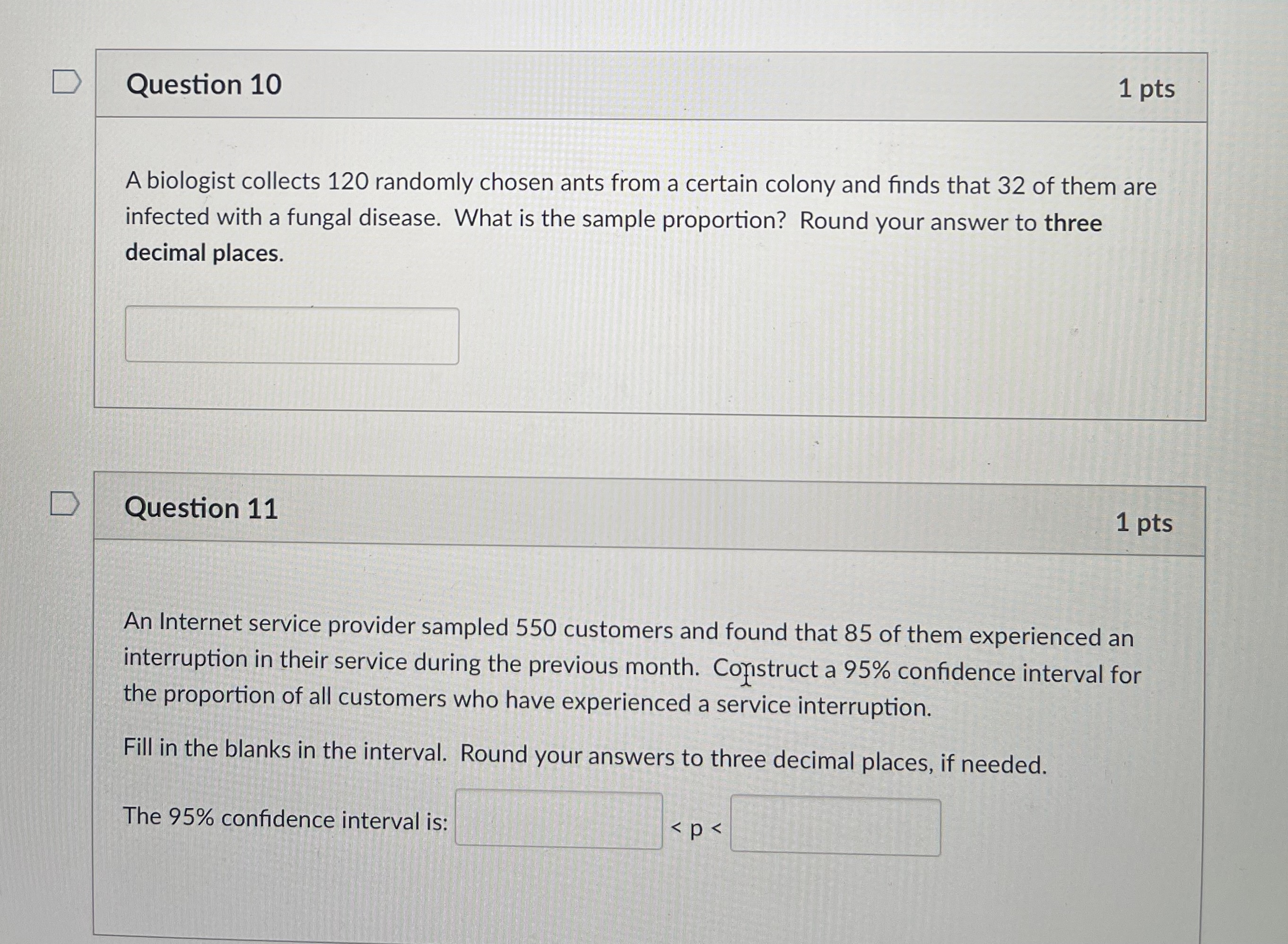 Solved A biologist collects 120 randomly chosen ants from a | Chegg.com