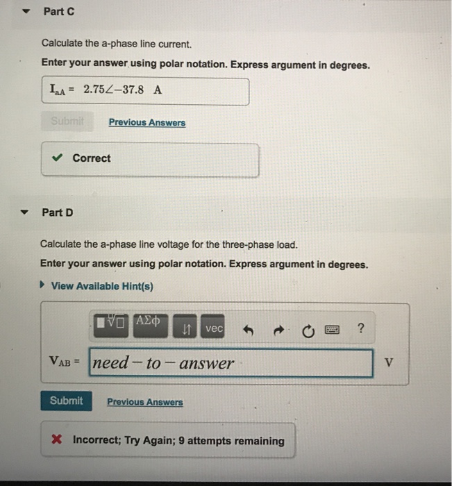 Solved Problem 3 A Balanced, Three-phase Circuit Is | Chegg.com