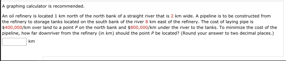 Solved A graphing calculator is recommended. An oil refinery | Chegg.com