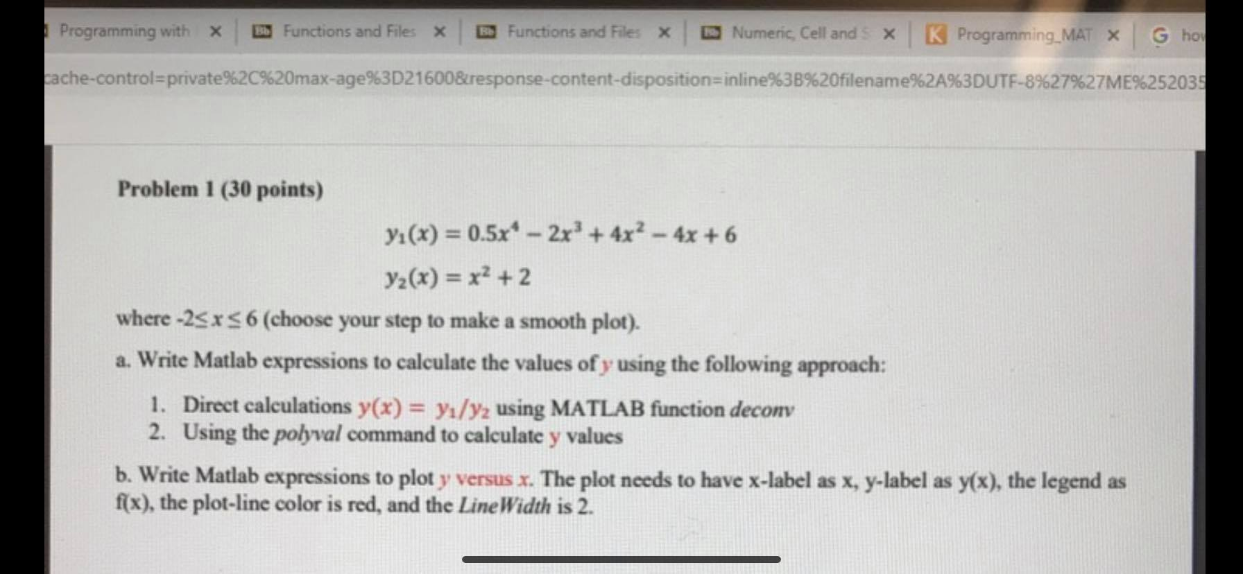 Solved Programming with х Bb Functions and Files X Bb | Chegg.com