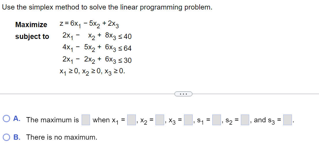 Solved Use the simplex method to solve the linear | Chegg.com