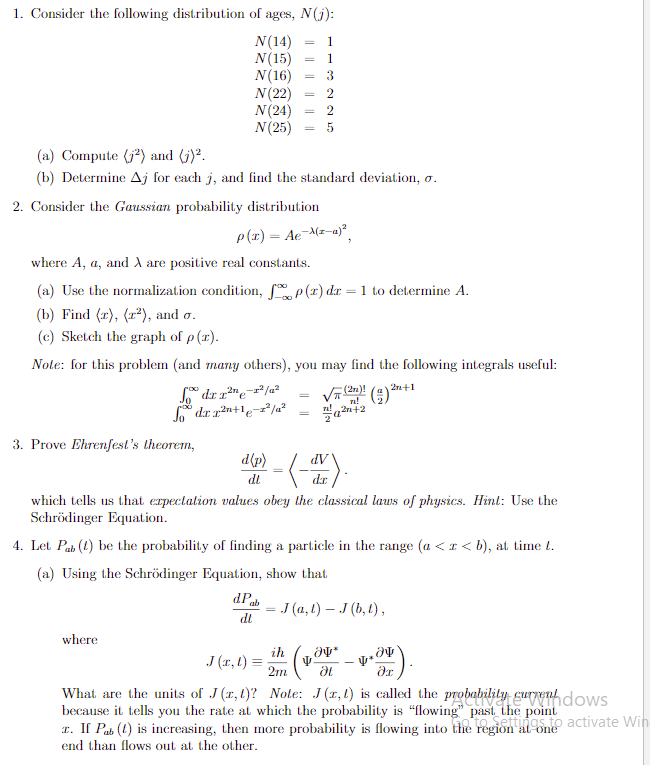 Solved 1 Consider The Following Distribution Of Ages Ng Chegg Com