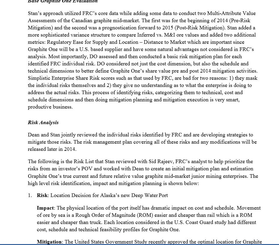 Frc Core Values Appendix B-Data on risk management impact and weights | Chegg.com