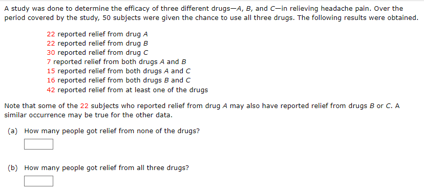 Solved A study was done to determine the efficacy of three | Chegg.com
