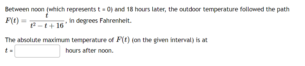 Solved Between noon (which represents t=0 ) and 18 hours | Chegg.com