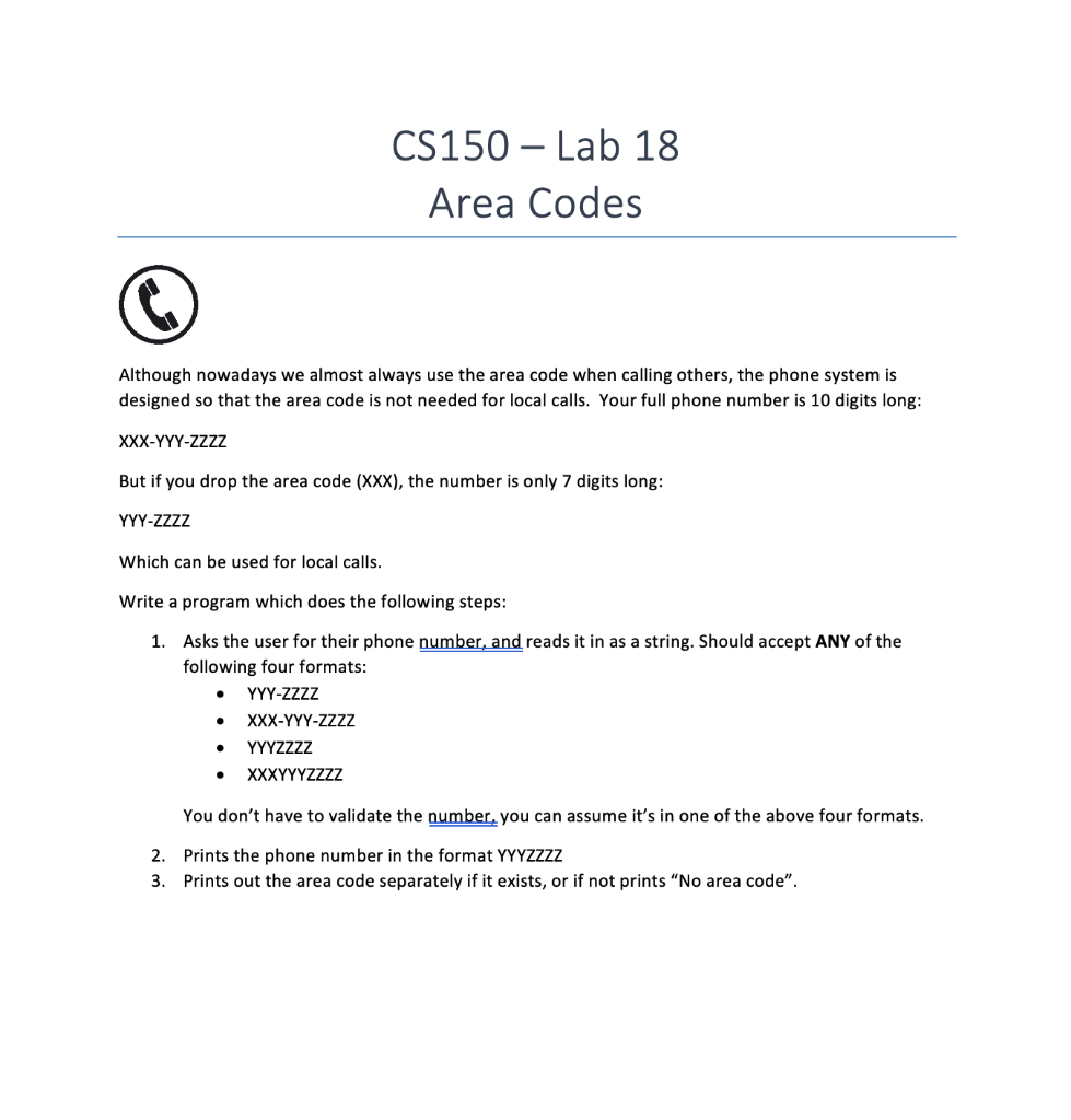 solved-cs150-lab-18-area-codes-although-nowadays-we-almost-chegg