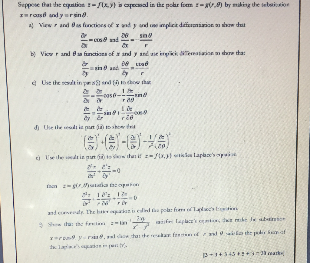 Solved Or Suppose That The Equation Z F X Y Is Express Chegg Com