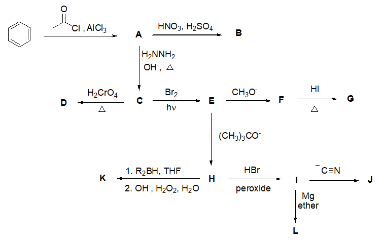 Solved Please identify and draw the compounds A B C D E F G | Chegg.com