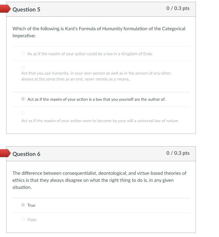 Solved Question 1 0.3 pts According to Aristotle, a virtue | Chegg.com