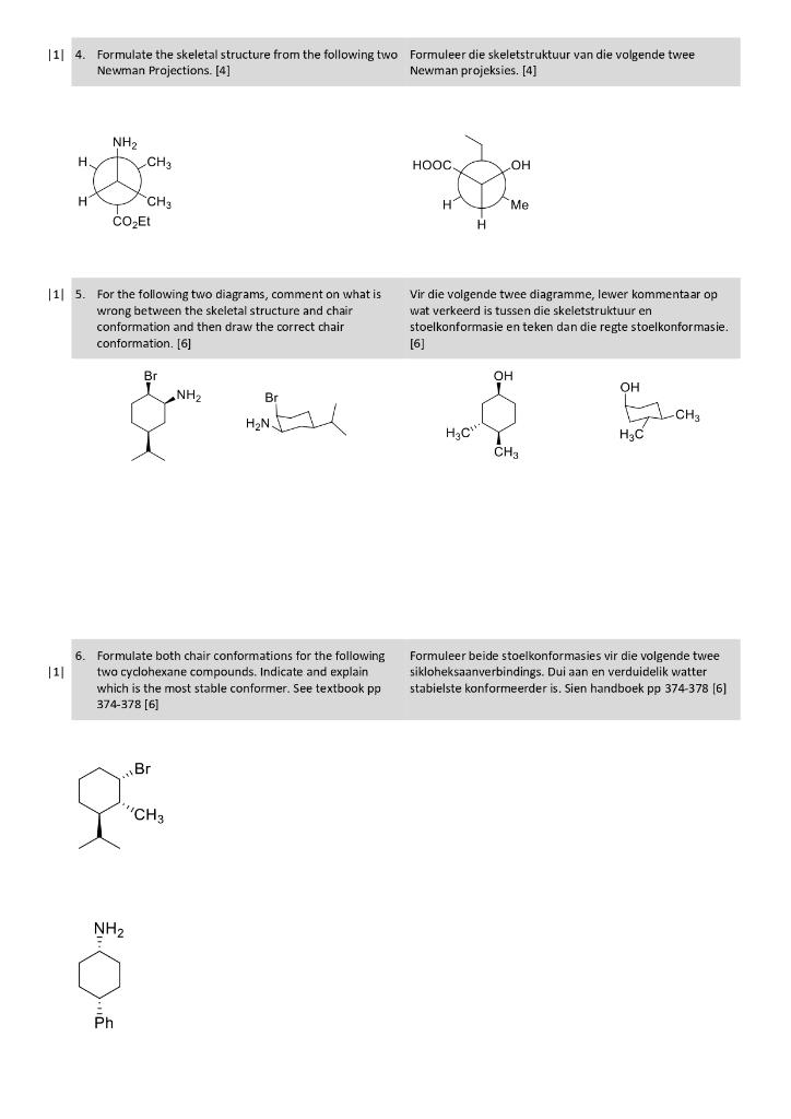 Solved 111 4. Formulate the skeletal structure from the | Chegg.com