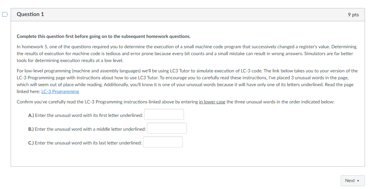 Table of LC-3 Instructions: OPERATION 15 14 13 12 11