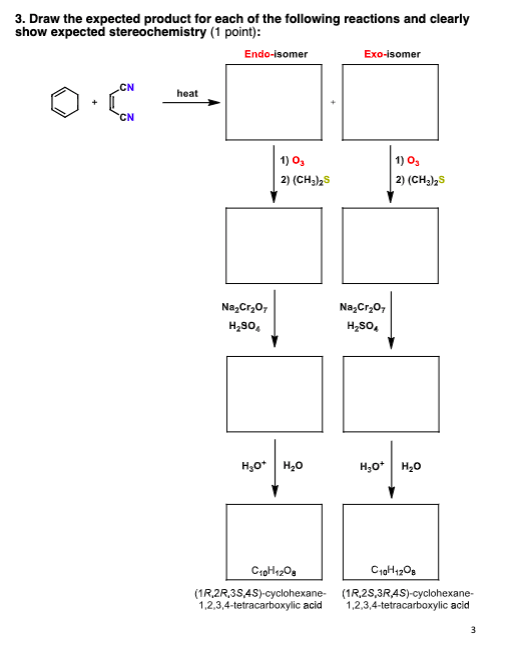 Solved Draw the expected product for each of the following | Chegg.com