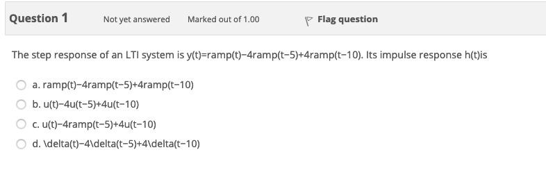 Solved Question 1 Not yet answered Marked out of 1.00 Flag | Chegg.com