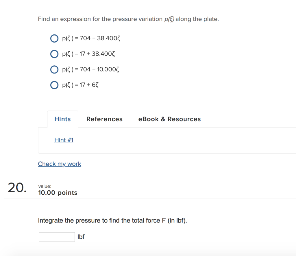Solved Find an expression for the pressure variation p along | Chegg.com