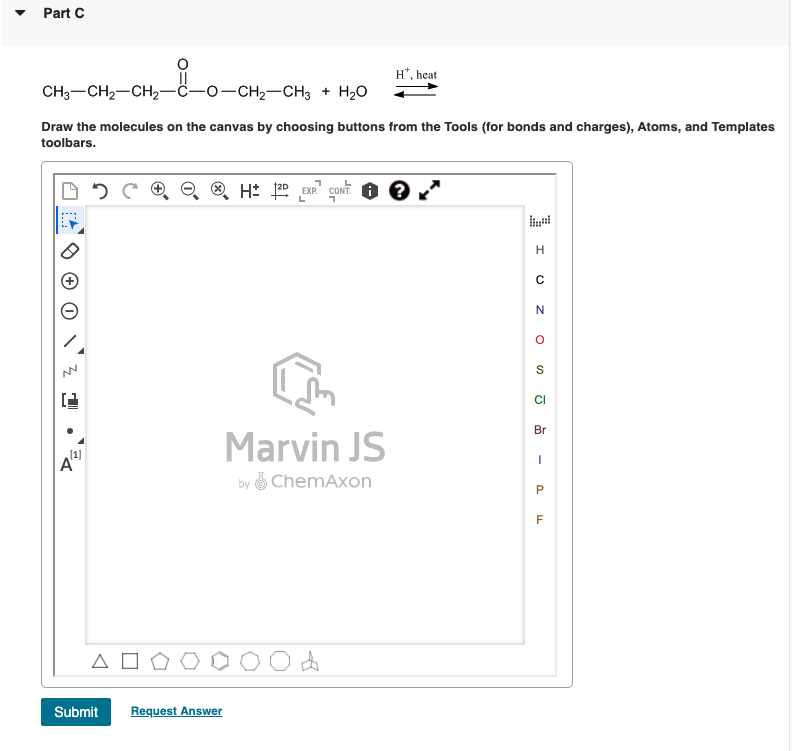 Solved Draw the molecules on the canvas by choosing buttons | Chegg.com