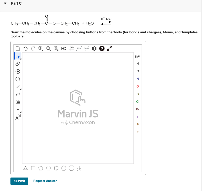 Solved Draw The Molecules On The Canvas By Choosing Buttons | Chegg.com