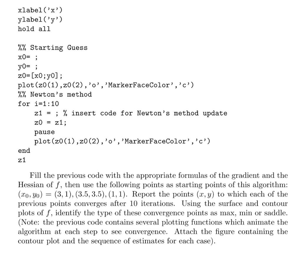 Solved Consider the following function, f(x,y) = cos(x) | Chegg.com image.