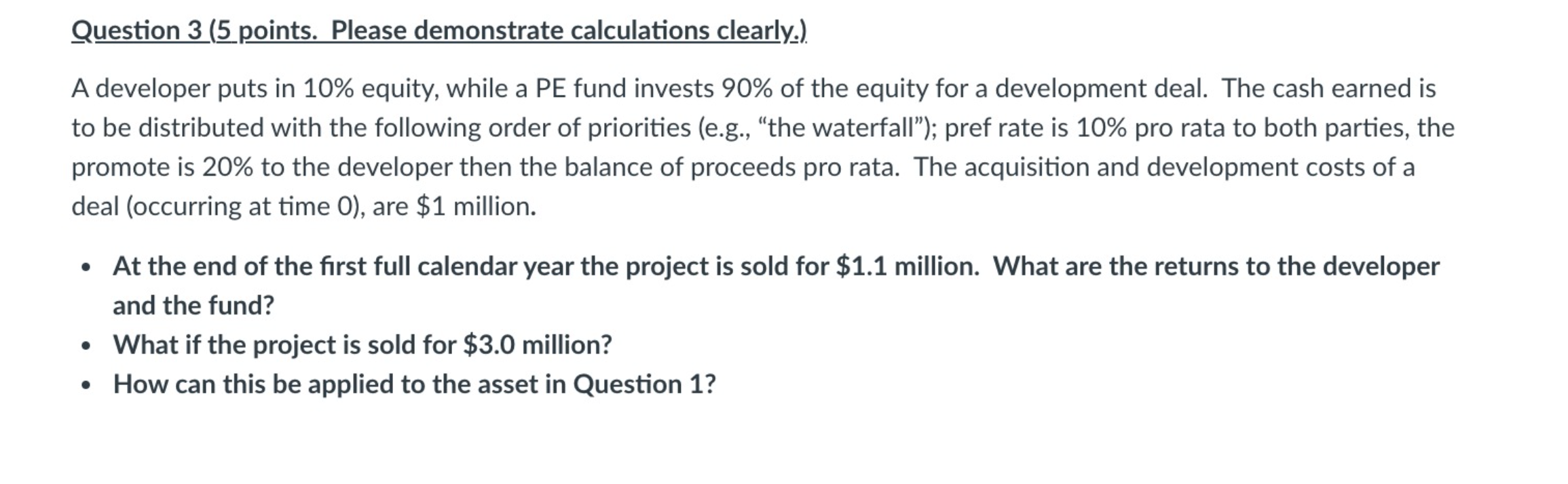 Question 3 (5 points. Please demonstrate calculations | Chegg.com