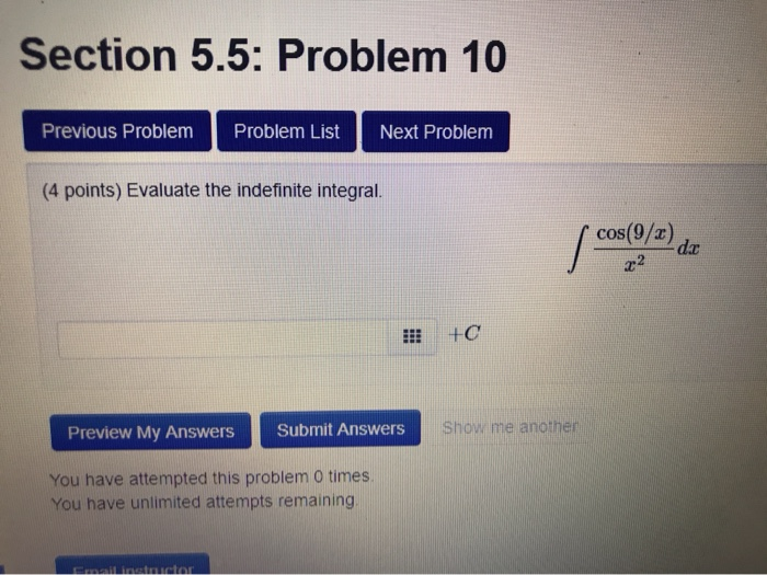 Solved Section 5.5: Problem 9 Previous Problem Problem List | Chegg.com