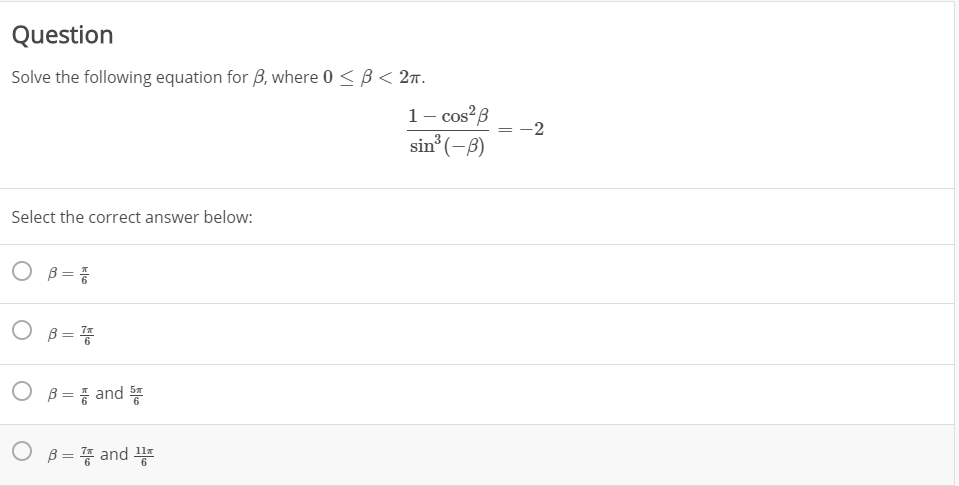 Solved Question Solve The Following Equation For B, Where 0 | Chegg.com