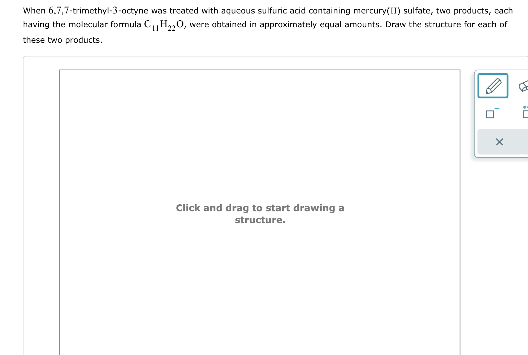 solved-when-6-7-7-trimethyl-3-octyne-was-treated-with-chegg